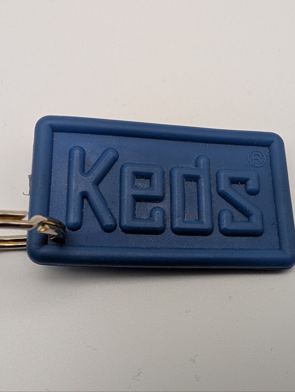 Vintage KEDS Shoe Blue Rubber Sneaker Hang Tag Keychain Charms Retro